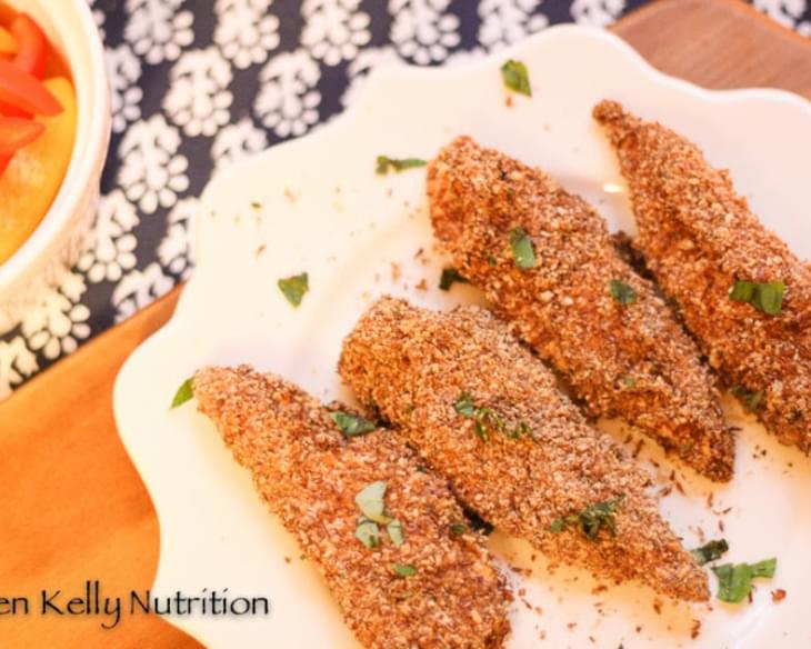 Healthy Parmesan and Flax Crusted Chicken