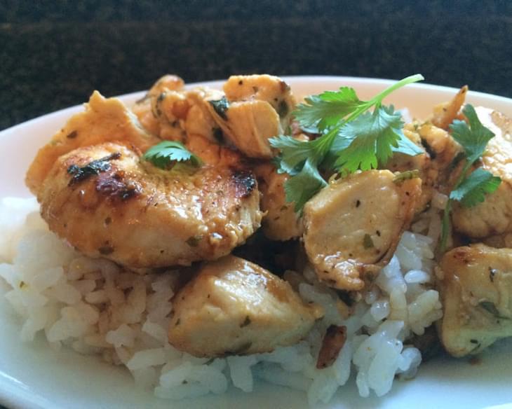 Cilantro Lime Chicken over Sticky Rice