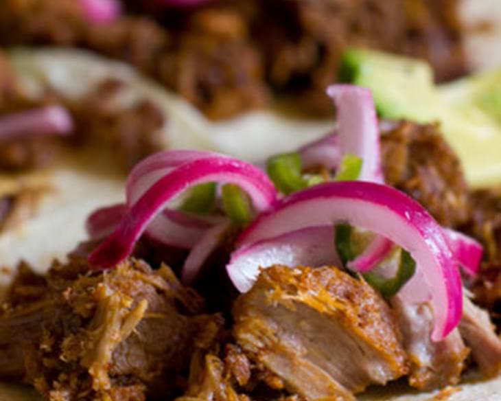 Stovetop Citrus Carnitas with Pickled Jalapeño and Red Onion Recipe