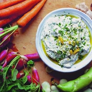 Herbed Ricotta Dip with Spring Vegetables