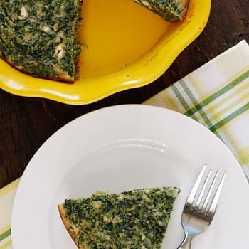 Easy Crust-less Spinach and Feta Pie