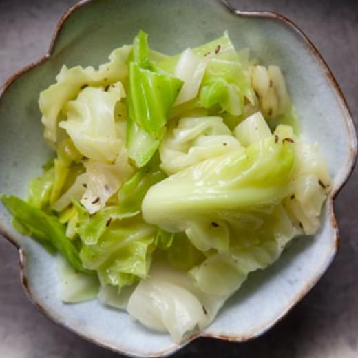 Blanched Cabbage with Butter and Caraway