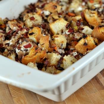 Wild Rice and Creamy Goat Cheese Stuffing