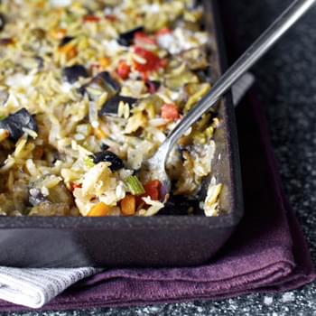 Baked Orzo with Eggplant and Mozzarella