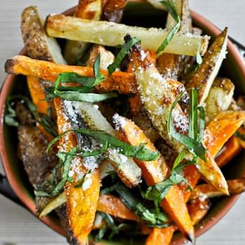 Oven-Crisped Parmesan and Sage Truffle Fries