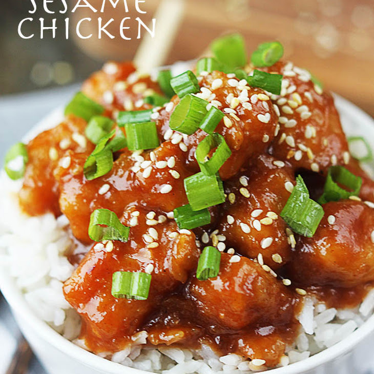 Asian chicken with a white sugary sauce