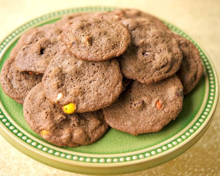 Chocolate Three-Chip Cookies