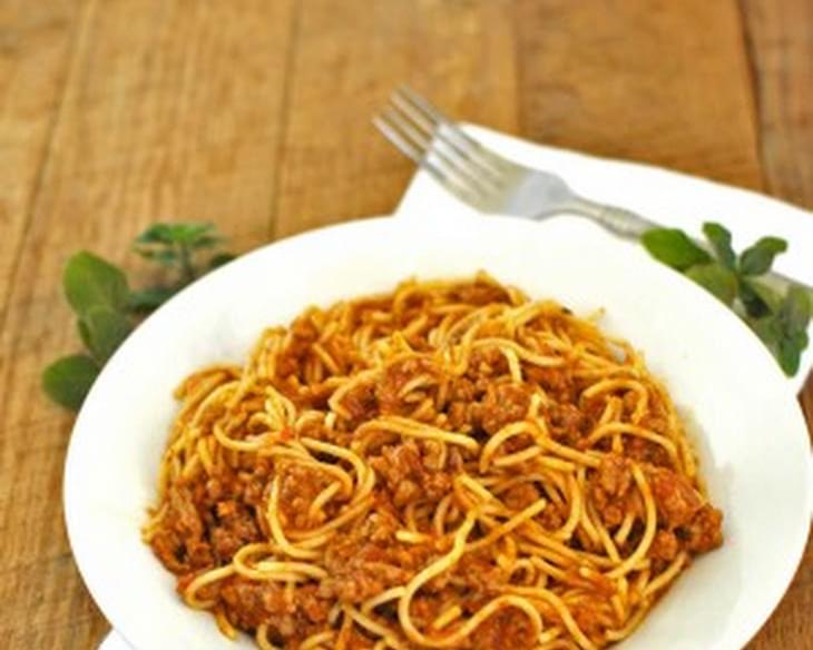 15 minute Spaghetti Bolognese