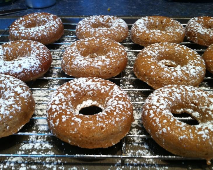 Baked Apple Donuts with Caramel Glaze