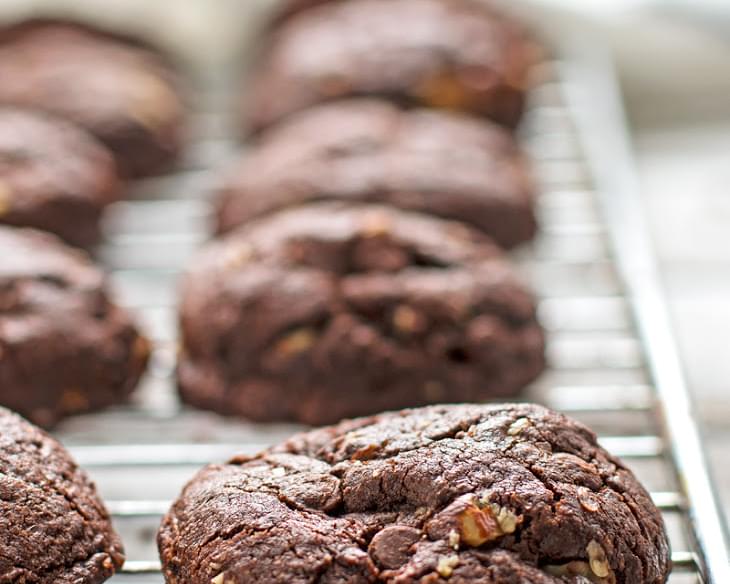Double Dark Chocolate Hazelnut Cookies