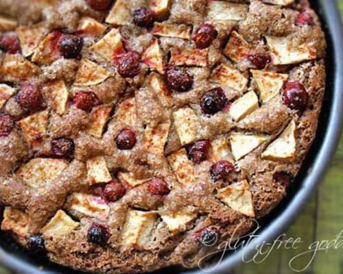Gluten-Free Apple Cake with Cranberries