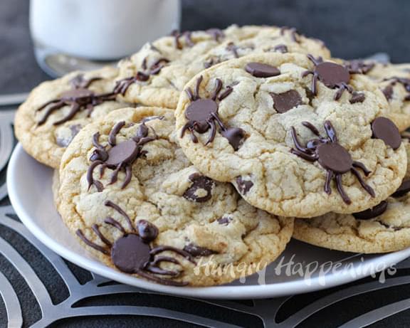 Spider Infested Chocolate Chip Cookies