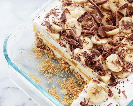 Banana Split No-Bake Cheesecake