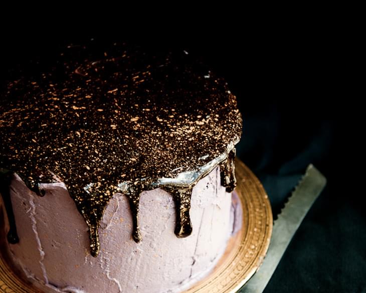 Oreo Olallieberry Chocolate Layer Cake