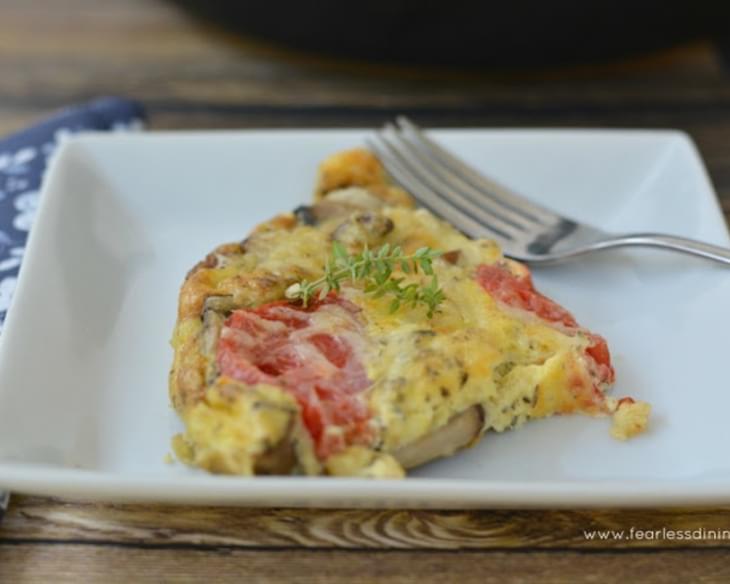 Heirloom Tomato and Mushroom Frittata