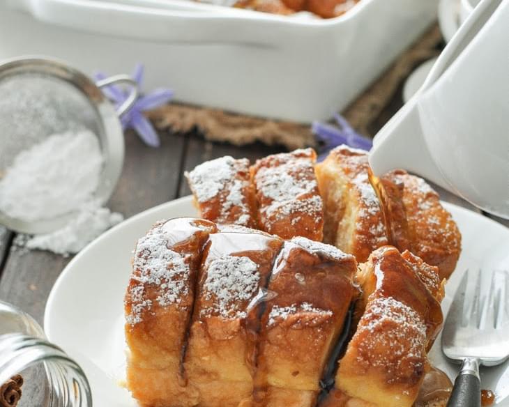 Hasselback Baked French Toast