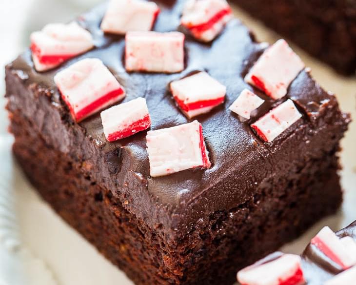 The Best Peppermint Chocolate Cake