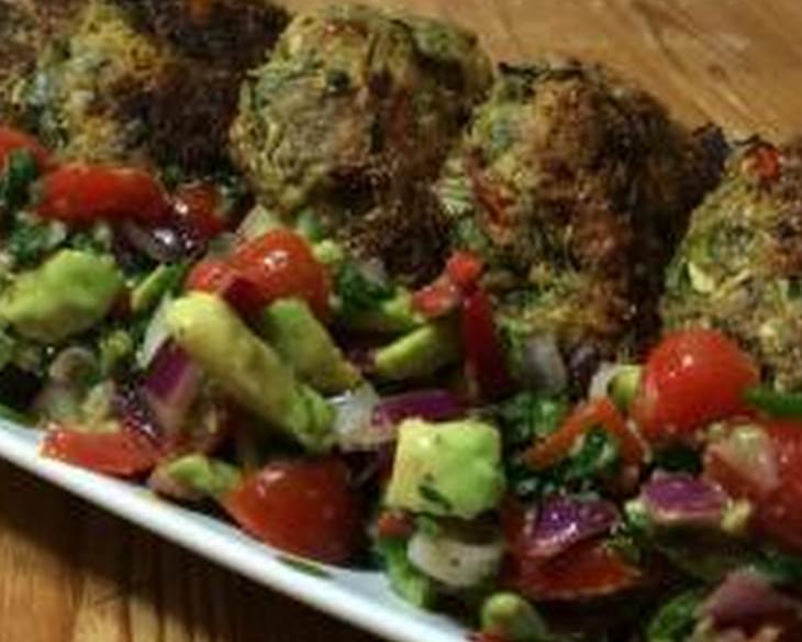 Courgette Cakes with Chunky Salsa