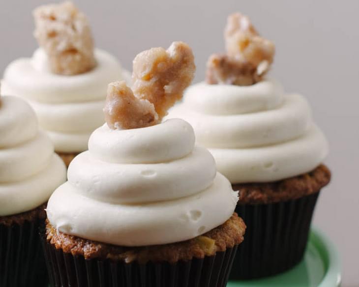 Spiced Apple, Walnut, and Goat Cheese Cupcakes