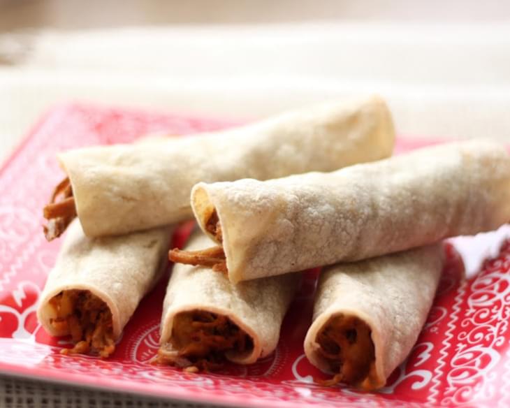 Crock-Pot Mexican Pork and Baked Taquitos