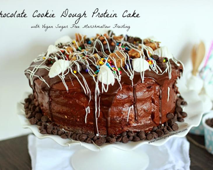 Chocolate Cookie Dough Protein Cake