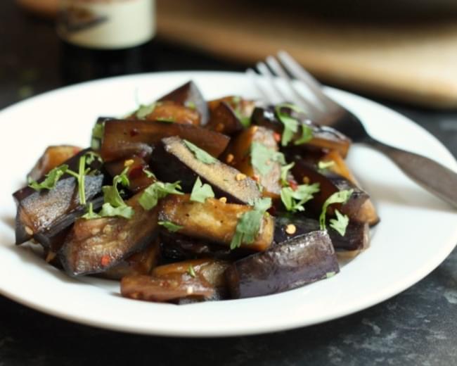 Sticky Honey Soy Aubergine