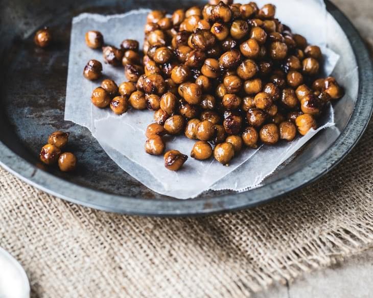 Sweet & Spicy Roasted Chickpeas