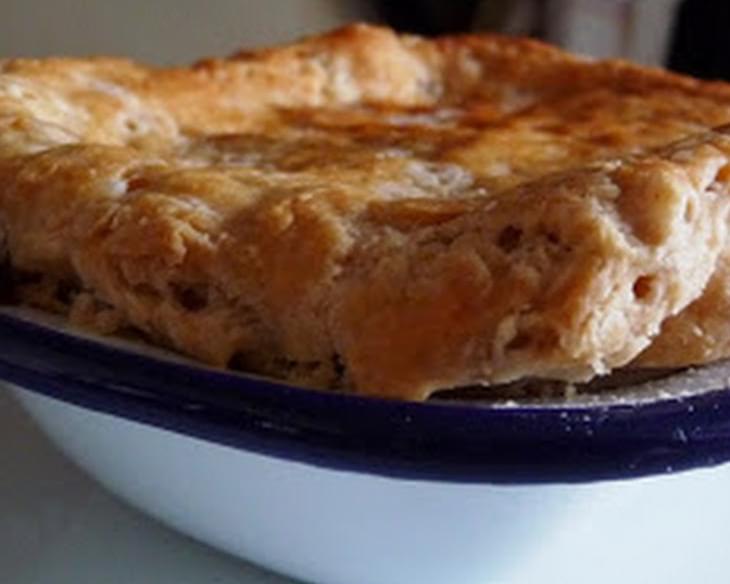 Suet Crust Topped Minced Beef And Onion Pie