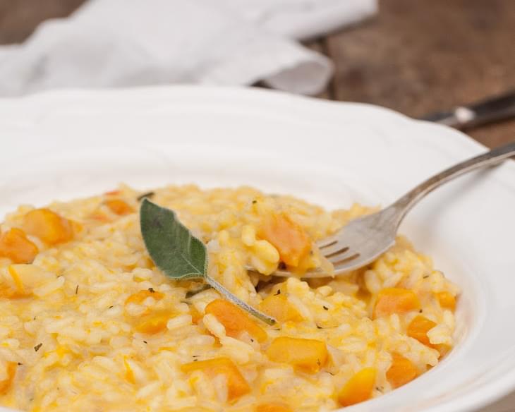 Butternut Squash and Sage Risotto with Goat Cheese