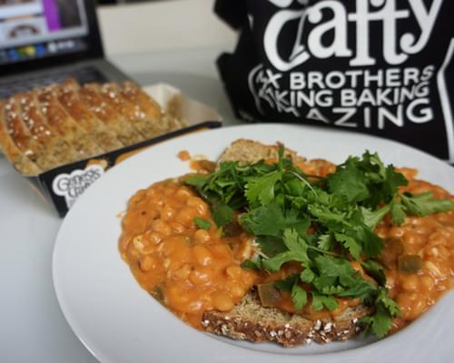 Cheesy Chipotle Beans on Toast