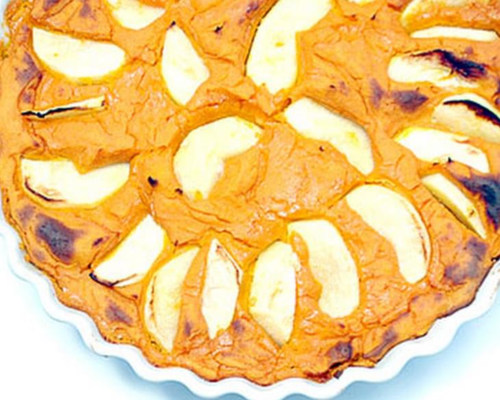 Vegan Baked Kuri Kabocha Squash and Apple Maple Pudding (or crustless pie)
