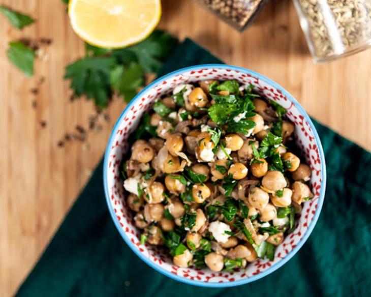 Spiced Chickpeas with Feta and Preserved Lemon