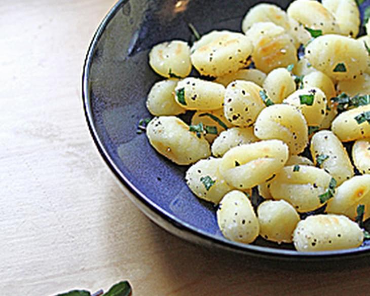Pan Fried Gnocchi with Sage and Black Pepper