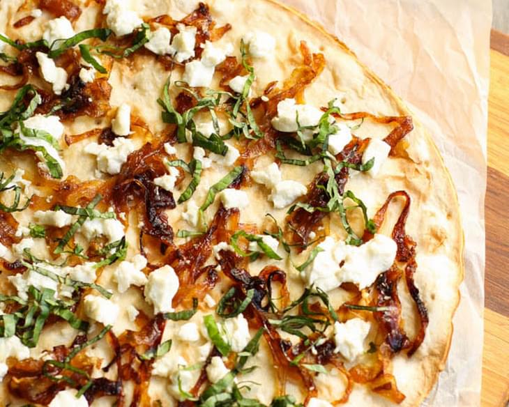 Flatbread with Goat Cheese and Caramelized Onions