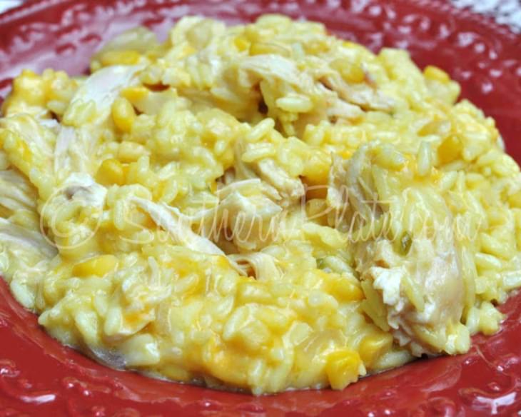 Slow Cooker Cheesy Chicken And Rice