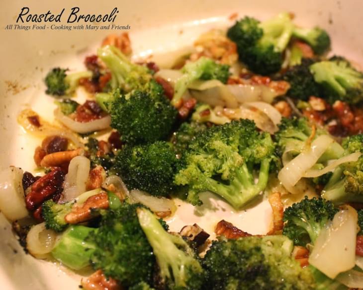 Roasted Broccoli with Onions and Bacon