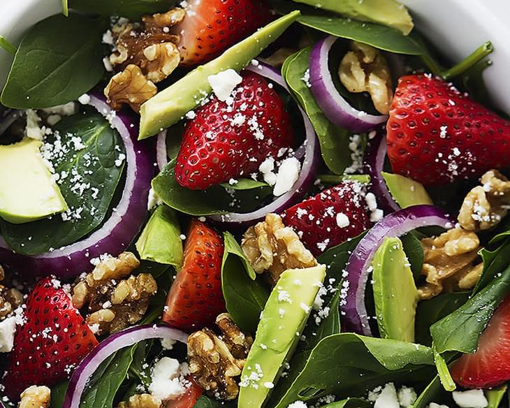 Strawberry Avocado Spinach Salad