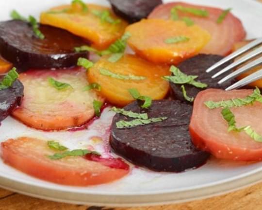 Roasted Beets with Cumin, Lime, and Mint