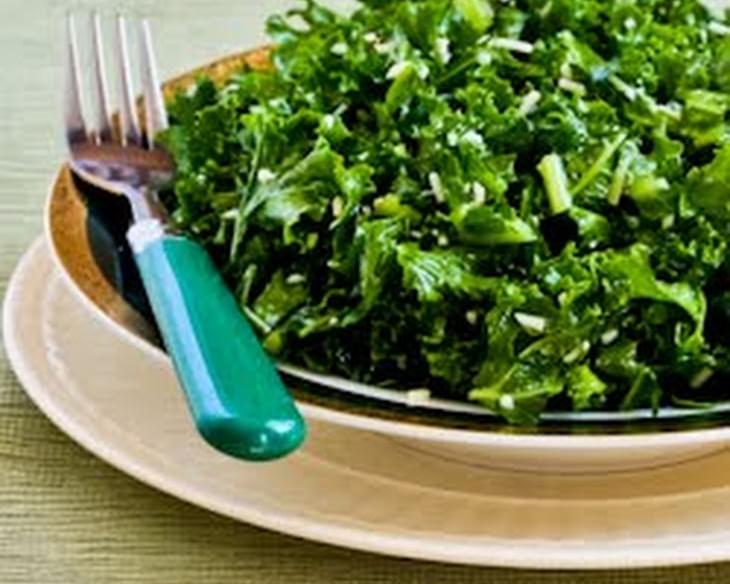 Raw Kale Salad with Pecorino (or Parmesan) and Lemon