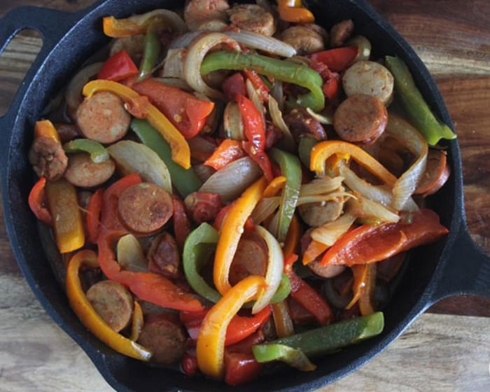 Sausage, Peppers, & Onions
