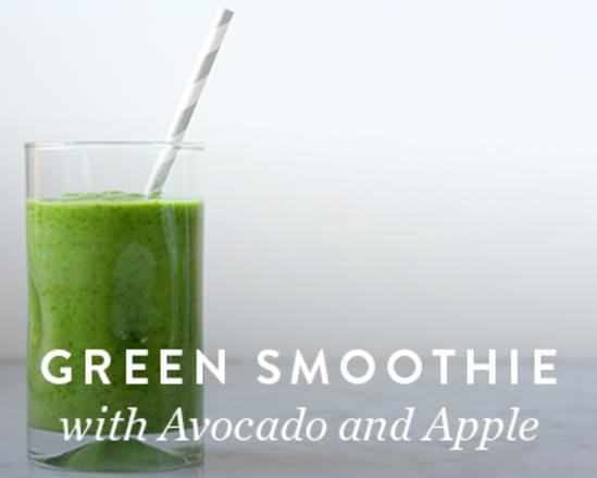 Green Smoothie with Avocado and Apple