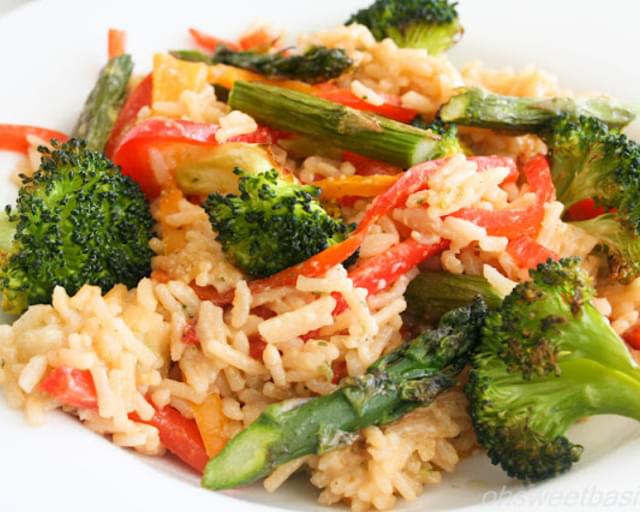 Cheesy Rice and Vegetables