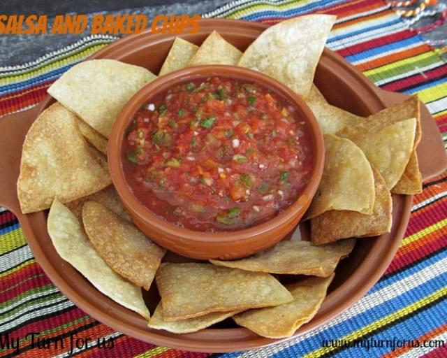 Salsa with Baked Chips