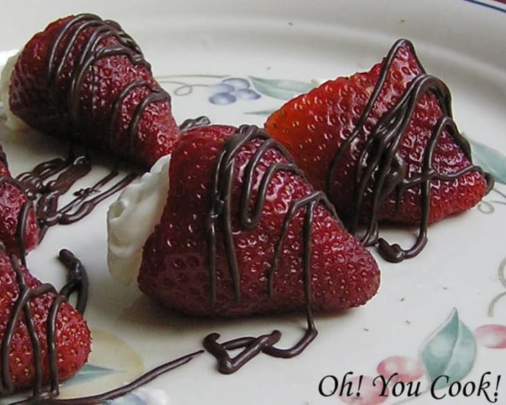 Cheesecake Filled Chocolate Covered Strawberries - Easy - Secret Recipe Club