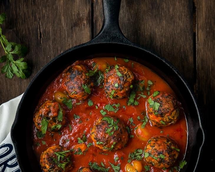 Eggless Turkey and Spinach Meatballs