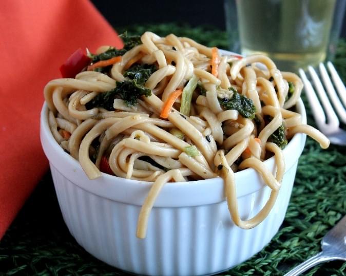 Asian Noodle and Kale Salad