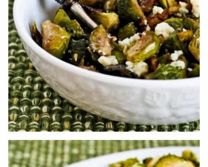 Roasted Brussels Sprouts with Pecans (with or without Gorgonzola Cheese)