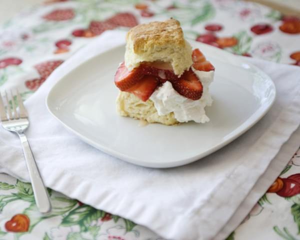 Strawberry Shortcake with Honey Lemon Cream