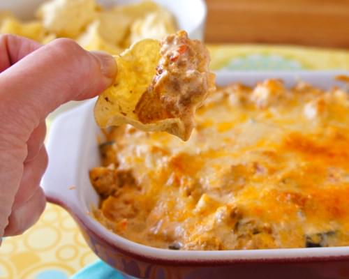 Creamy Mexican Dip with Leftover Taco Meat