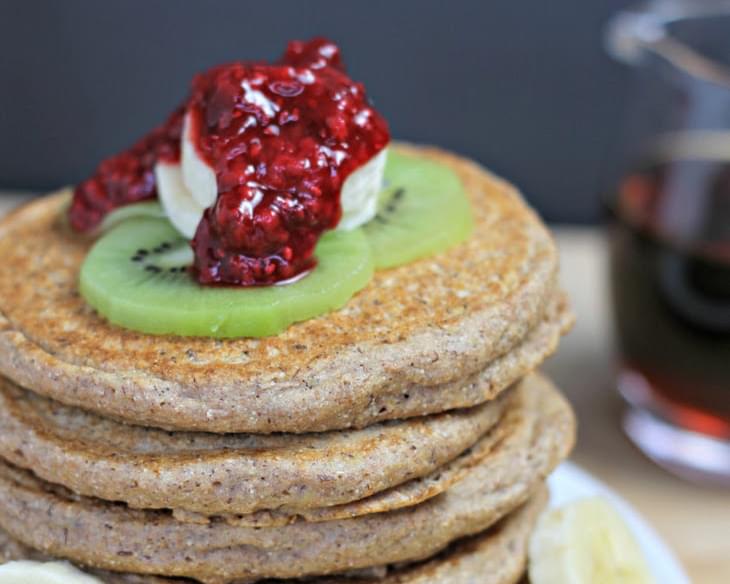 Healthy Whole Wheat Flax Pancakes